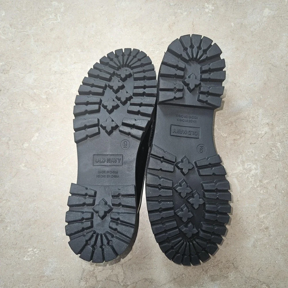 Lug Sole Loafer Shoes Women 9 Black Platform Sole‎ Kiltie Fringe Horsebite